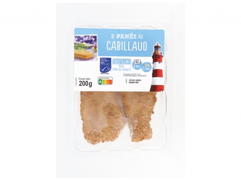 2 panés au cabillaud MSC