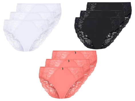 Lot de 3 slips mini à dentelle femme