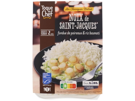 Noix de saint-Jacques fondue de poireaux