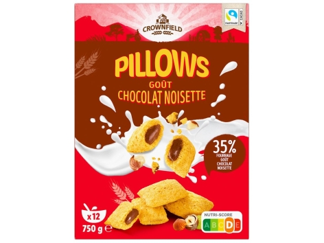 Carrés fourrés goût chocolat noisette
