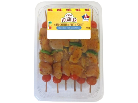 6 brochettes de filet de poulet