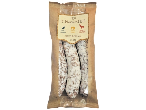Trio de saucissons secs
