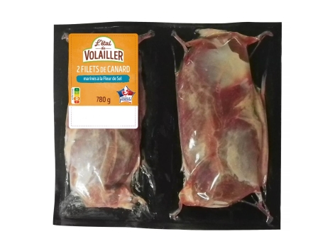 2 filets de canard marinés à la fleur de sel