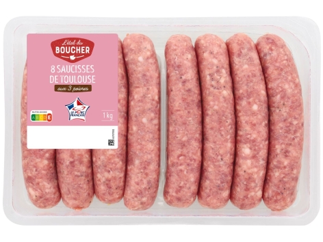 8 saucisses de Toulouse aux 3 poivres
