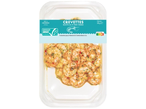 Crevettes ASC décortiquées recette ail et fines herbes