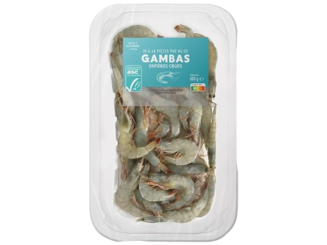 Gambas ASC entières crues