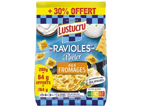 Lustucru ravioles à poêler aux fromages