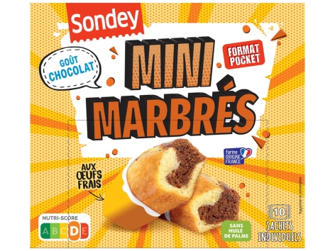 Mini marbrés au chocolat