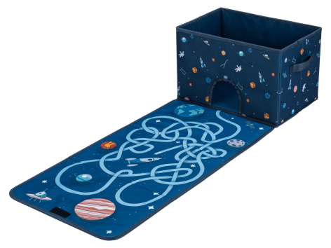 Boîte de rangement pliante avec tapis de jeu