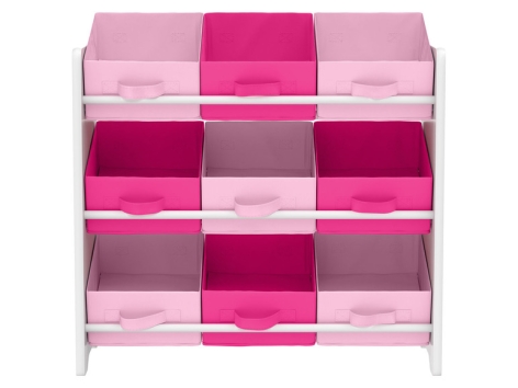 LIVARNO home Meuble de rangement pour enfants, avec 9 boîtes textiles