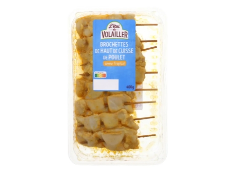 Brochettes de haut de cuisse de poulet