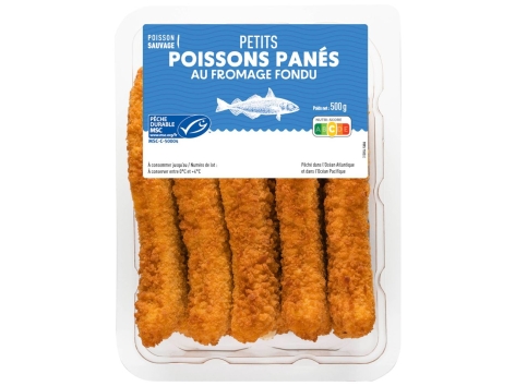 Poissons MSC panés au fromage fondu