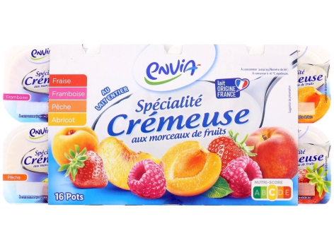 Spécialité crémeuse aux morceaux de fruits