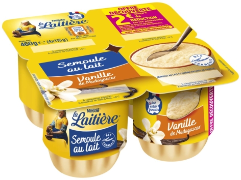 La Laitière semoule au lait vanille