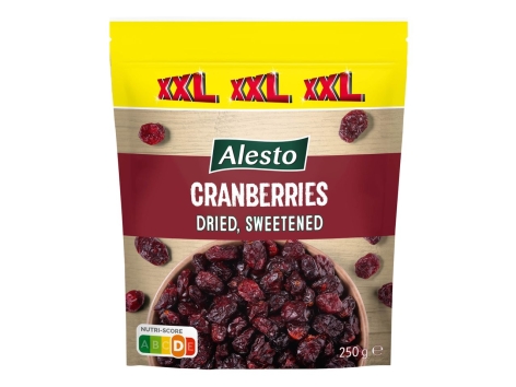 Cranberries séchées et sucrées